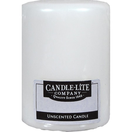 Candle-Lite Candle-Lite White No Scent Pillar Candle 1593595